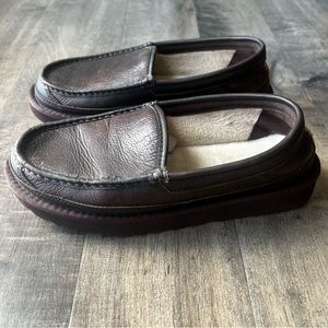 UGG Mens Dex Leather Brown Slip On Shoes Size  9